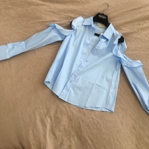 Baby blue cotton shirt